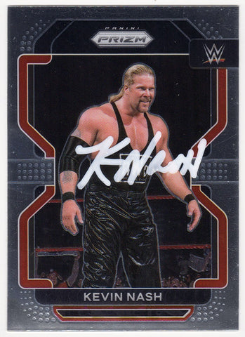 Kevin Nash Signed 2022 Panini Prizm WWE Wrestling Card #113 - (SCHWARTZ COA)
