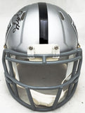 Josh Jacobs Autographed Raiders Silver Mini Helmet Beckett WR38830
