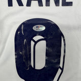 Framed Autographed/Signed Harry Kane 35x39 England White Jersey PSA/DNA COA