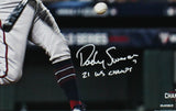 Dansby Swanson Signed Atlanta Braves Unframed 16x20 MLB Photo - "21 WS Champs"