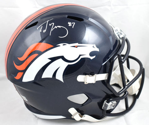 Ed McCaffrey Autographed Denver Broncos F/S Speed Helmet - Beckett W Holo *White