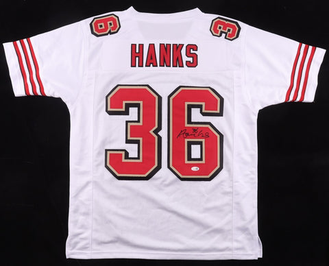 Merton Hanks Signed Francisco 49ers Jersey (JSA) Super Bowl XXIX Champion D.B.