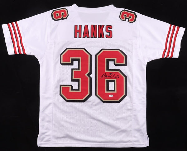 Merton Hanks Signed Francisco 49ers Jersey (JSA) Super Bowl XXIX Champion D.B.