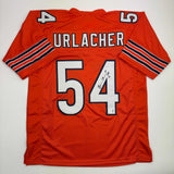 Autographed/Signed Brian Urlacher HOF 18 Chicago Orange Football Jersey BAS COA