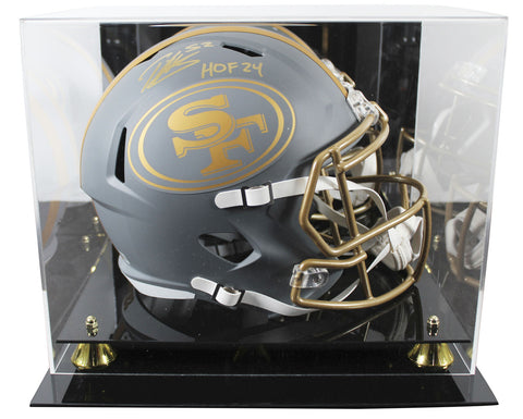 49ers Patrick Willis "HOF 24" Signed Slate F/S Speed Rep Helmet W/ Case BAS Wit