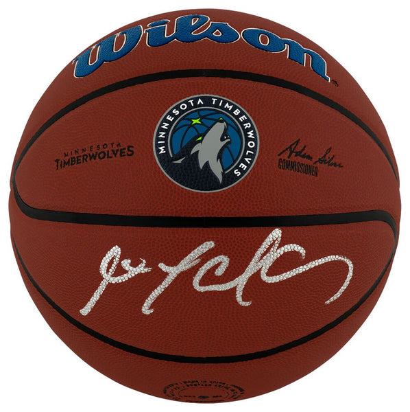 Stephon Marbury Signed Timberwolves Logo Wilson NBA Basketball - (SCHWARTZ COA)