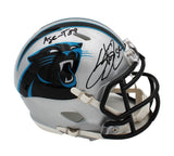 Steve Smith Sr. Signed Carolina Panthers Speed NFL Mini Helmet - Agent 89 Insc