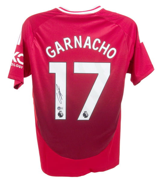 Alejandro Garnacho Signed Manchester United Adidas Soccer Jersey (Beckett)Winger