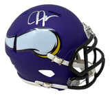 Justin Jefferson Signed Minnesota Vikings Mini Speed Helmet BAS