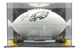 Cam Jurgens Signed Eagles Logo Football PSA/DNA w/ Super Bowl 59 LIX Case