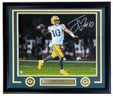 Jordan Love Signed Framed 16x20 Green Bay Packers Photo BAS ITP