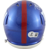 Michael Strahan Autographed New York Giants Speed Mini Helmet Beckett 49863