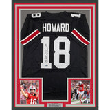 Framed Autographed/Signed Will Howard 35x39 Ohio State Black Jersey BAS COA