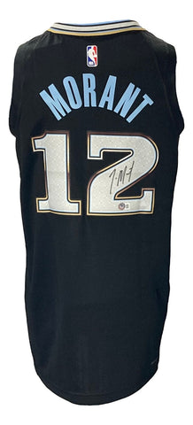 Ja Morant Signed Memphis Grizzlies Black Nike Swingman LG Jersey BAS