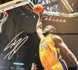 Shaquille O'Neal Los Angeles Lakers Autographed 16x20 Photo Deluxe Frame BAS COA