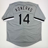 Autographed/Signed Paul Konerko Chicago Grey Baseball Jersey TriStar COA