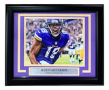 Justin Jefferson Signed Framed 8x10 Minnesota Vikings Photo PSA/DNA
