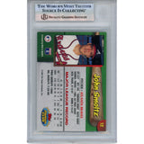 John Smoltz Signed 1993 Braves Stadium Club #12 Trading Card Slab Beckett 51539