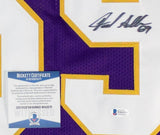 Jared Allen Signed Minnesota Vikings Home Jersey (Beckett) 5xPro Bowl Defnse End