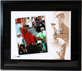 Tiger Woods Autographed 2005 Masters 11x14 Photo with Magazine -- Framed UDA COA
