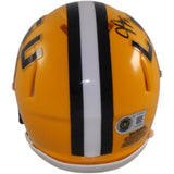 Justin Jefferson Autographed/Signed LSU Tigers Mini Helmet Beckett Witness 58217