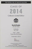 Derrick Brooks Signed TB Buccaneers Goal Line Art Card w/ HOF-JSA W Auth *Blue S
