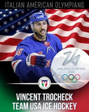 Vincent Trocheck Signed 2026 Gold Medal Team USA Jersey (Beckett) Rangers Center