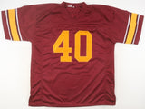 Jeff Fisher Signed USC Trojans Jersey Inscribed "Fight On"(Beckett COA) Bears DB