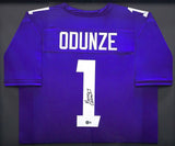 WASHINGTON ROME ODUNZE AUTOGRAPHED FRAMED PURPLE JERSEY BECKETT WITNESS 230203