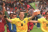 Dunga Signed Brazil National Team Jersey (Beckett) 1994 World Cup Champion