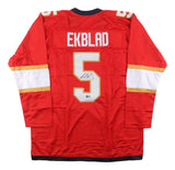 Aaron Ekblad Florida Signed Red Hockey Jersey BAS