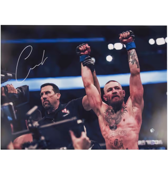 Conor McGregor Signed UFC Fighting Print Size 16'' x 20'' with Beckett COA