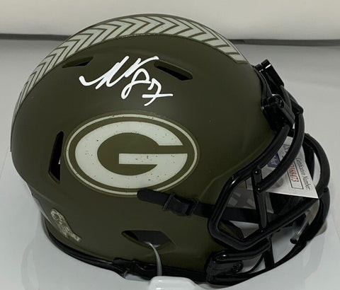 Packers ROMEO DOUBS Signed SALUTE TO SERVICE Speed Mini Helmet AUTO - JAS