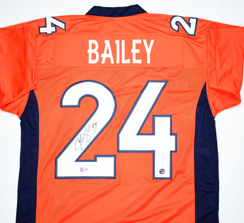 Champ Bailey Autographed Orange Pro Style Jersey-Beckett W Hologram *Black *Up 2
