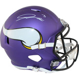 Jordan Addison Autographed Minnesota Vikings F/S Helmet Beckett Witness 51154