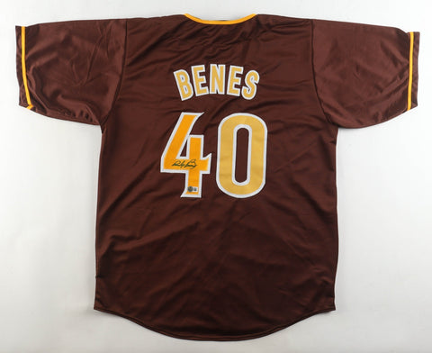 Andy Benes Signed San Diego Padres Jersey (Beckett) 1994 N.L. Strikeout Leader