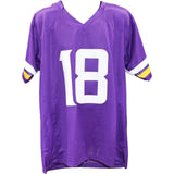 Justin Jefferson Autographed Pro Style Sz XL Purple Jersey Beckett Witness 57919