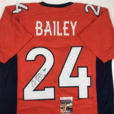 Autographed/Signed Champ Bailey Denver Orange Football Jersey JSA COA