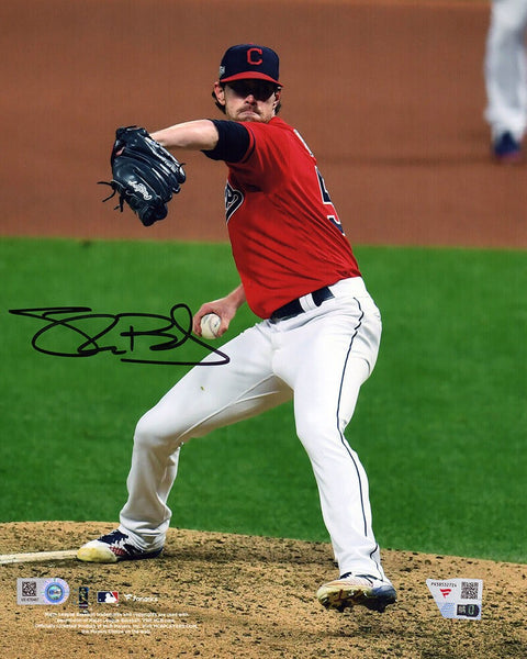 Shane Bieber Signed Cleveland Indians Pitching 8x10 Photo - (FANATICS COA)