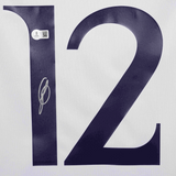 Eduardo Camavinga Signed Real Madrid Soccer Jersey #12 with Beckett Witness