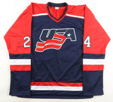 Chris Chelios Signed Team USA Jersey Inscribed "HOF 2013" (JSA) Blackhawks