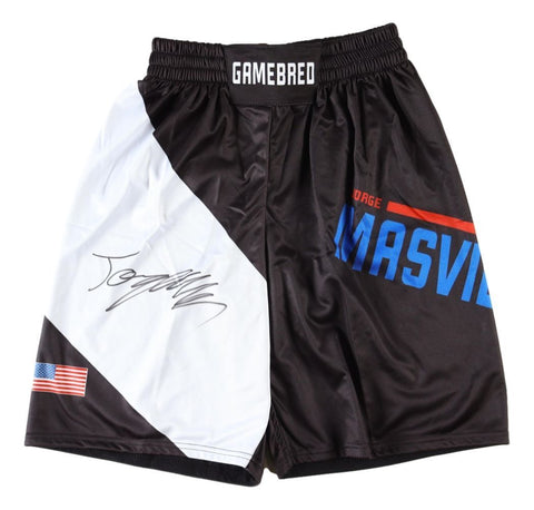 Jorge Masvidal Signed Custom Black MMA Fight Trunks BAS