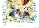 1972 DOLPHINS PERFECT SEASON AUTOGRAPHED 20X24 LITHO 40 SIGS SHULA FANATICS