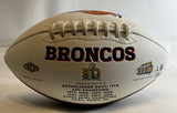 Shannon Sharpe Autographed White Panel Broncos (Super Bowls) Football - BAS COA