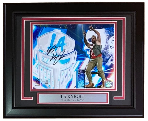 LA Knight Signed Framed 8x10 WWE Photo Fanatics