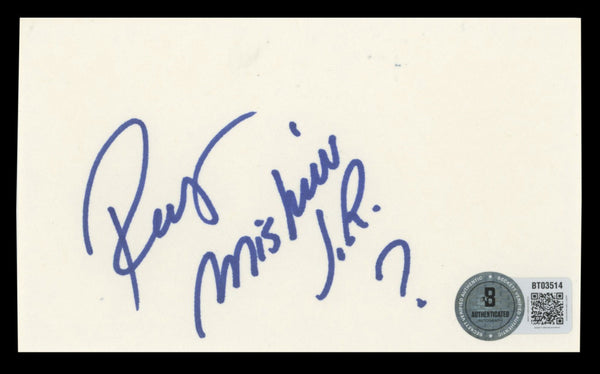 WWE Rey Mysterio Jr. "?" Authentic Signed 3x5 Index Card BAS #BT03514
