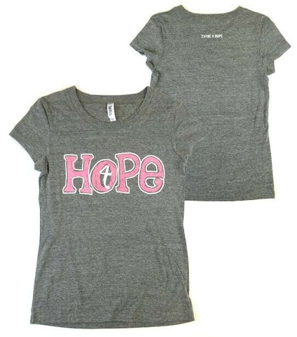 Official Favre 4 Hope Grey Ladies X-Large T-Shirt with Pink "Hope"