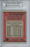 Joe Montana Autographed 1990 Topps #13 Trading Card Beckett Slab 37565