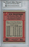 Joe Montana Autographed 1990 Topps #13 Trading Card Beckett Slab 37565