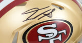 Isaac Guerendo Autographed 49ers Speed Mini Helmet- Beckett W Hologram *Black